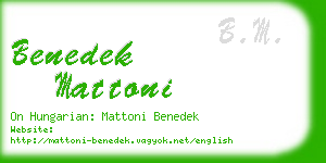 benedek mattoni business card